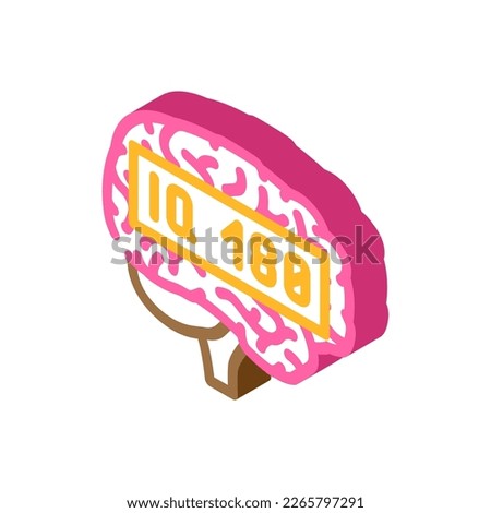 genius brain isometric icon vector. genius brain sign. isolated symbol illustration