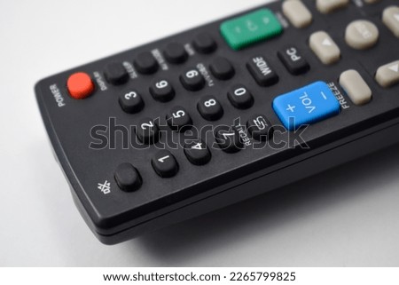 Digital tv remote control isolated on white background.
