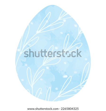 Painted Easter egg on white background