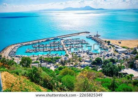 Port de Sidi Bou Said, Tunisie. Royalty-Free Stock Photo #2265825349