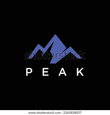 Mountain peaks simple logo design, Minimalist Mountain Peaks