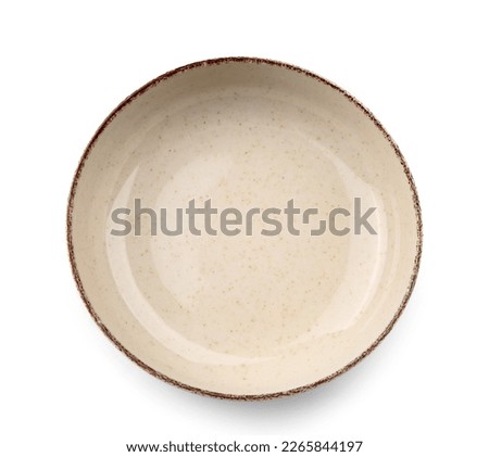 Empty ceramic bowl isolated on white background Royalty-Free Stock Photo #2265844197