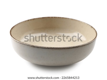 Empty ceramic bowl isolated on white background Royalty-Free Stock Photo #2265844213