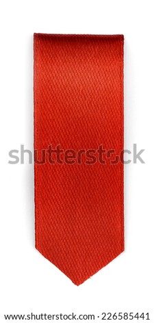 Red bookmark isolated on white background 