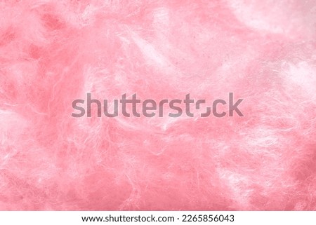 Macro photo of sweet pink cotton candy, backdrop. Royalty-Free Stock Photo #2265856043