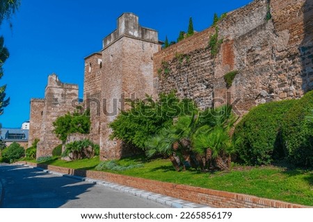 fortification of the alcazaba fortress in malaga