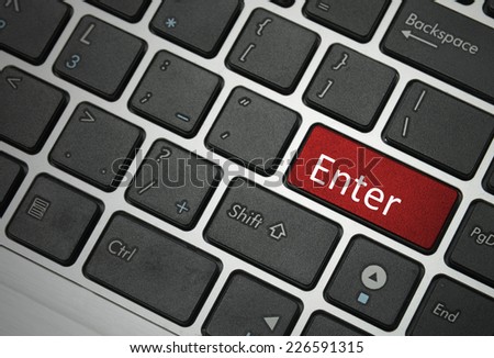 message on keyboard enter key, for online support concepts. 