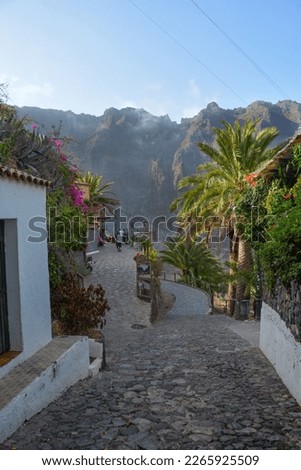 In the  small mountain village of Masca in the Teno mountains on the Canary Island of Tenerife, Spain, Europe Royalty-Free Stock Photo #2265925509