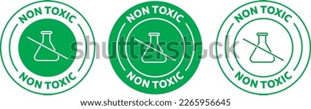Non-toxic icon. toxic-free green outline icon. Suitable for cosmetic products. isolated vector illustration. Royalty-Free Stock Photo #2265956645
