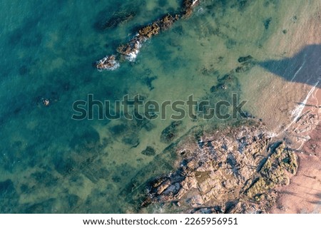 Aerial photography of coastline reefs
