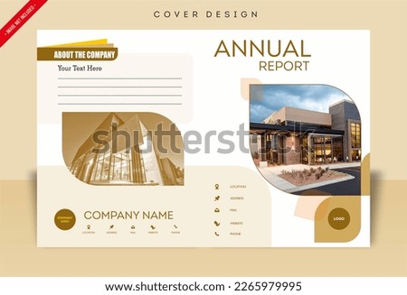 ANNUAL REPORT COVER DESIGN FOR BUSINESS Royalty-Free Stock Photo #2265979995