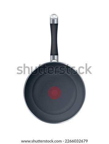 Realistic kitchenware cookware composition with isolated image of kitchen cooking utensil vector illustration