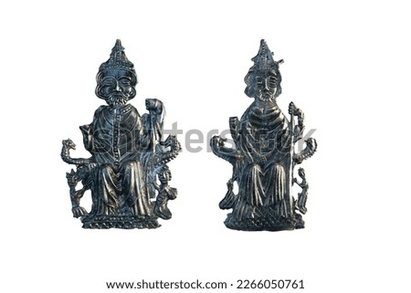 pilgrim badges depicting the St Theobald of Thann, France. second half of the 14th-15th century.isolated on white background