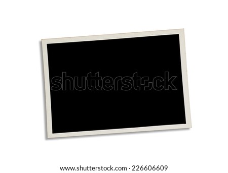 Old photograph isolated on white background. Clipping path excludes the shadow.