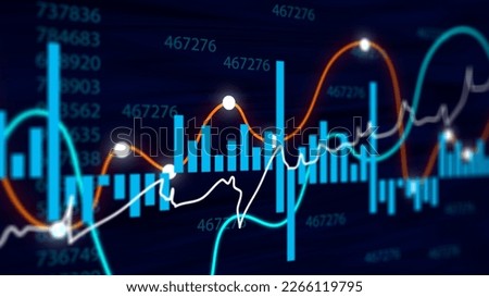 stock market graph cryptocurrency market value graph going up and down
