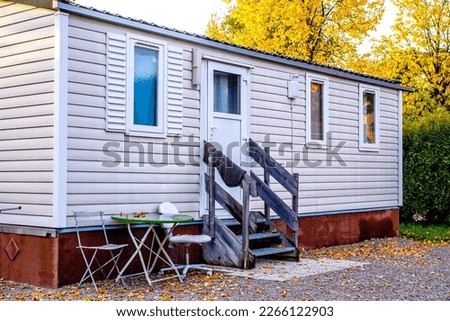 typical modern mobile home container - photo Royalty-Free Stock Photo #2266122903