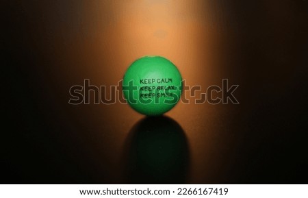Stress Ball showing daily motivational messages keep calm keep relax keep smile