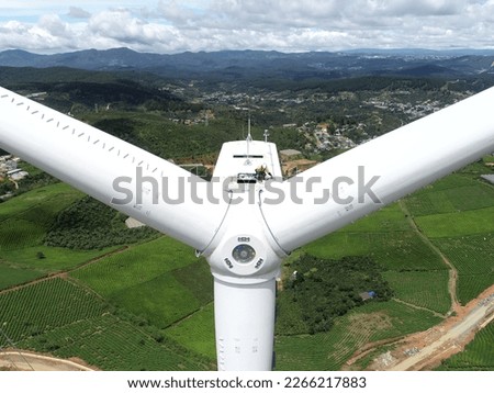 Pictures and stages of construction and construction of wind power
