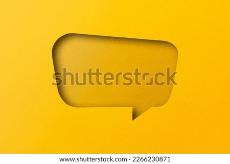 yellow paper cut into holes Cloud shapes are overlaid with light and shadow. Royalty-Free Stock Photo #2266230871