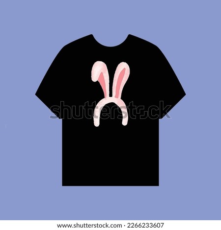 Pink rabbit tshirt templates. Adorable vector clip art for your t-shirt design.