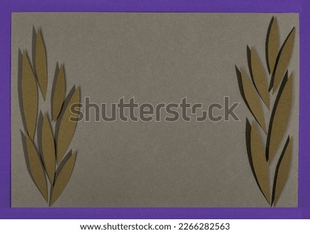 Lent background. Artistic abstract background with copy space for text. Decorated with minimal leaf shapes. Suitable for Lent season message.