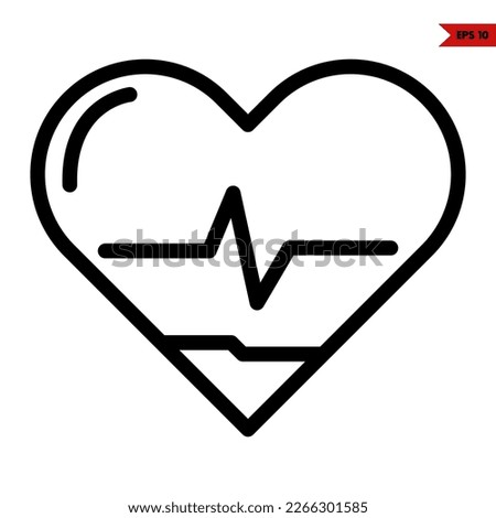 illustration of electrocardiogram glyph icon