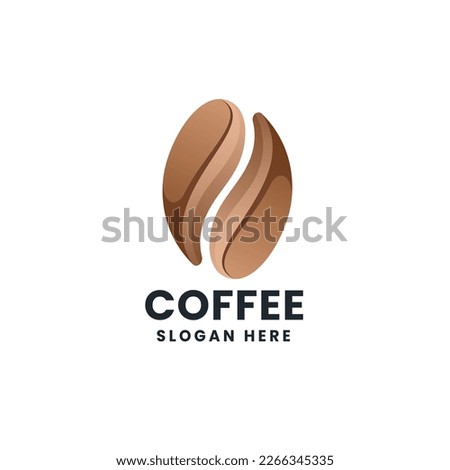 Coffee Gradient Logo Vector Icon Illustration