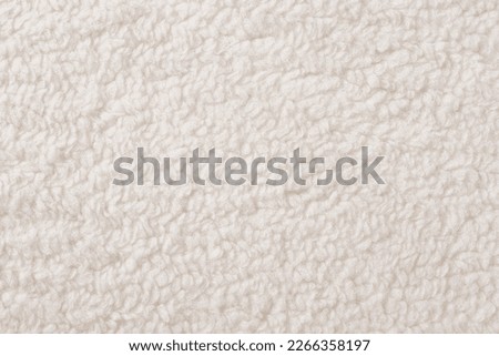 white plush fabric texture background , background pattern of soft warm material Royalty-Free Stock Photo #2266358197