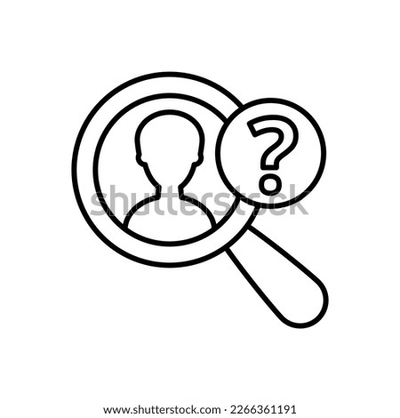 Suspect icon in vector. Logotype Royalty-Free Stock Photo #2266361191