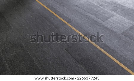 Asphalted road with a dividing stripes