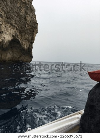 Beautiful landscape of the Comino cave in Malta. You can see that I took this picture from a tourist boat.