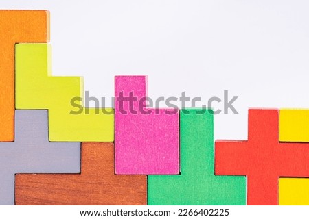 The concept of logical thinking. Geometric shapes on a white background. Business building concept.