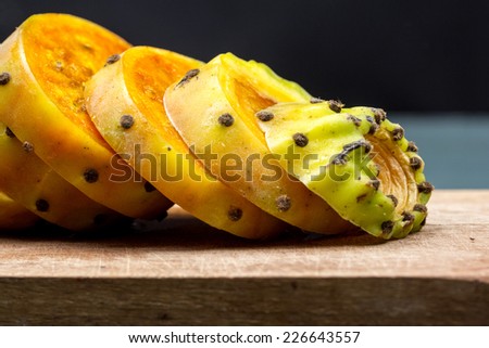 Cactus fruits slices - colors and textures