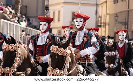 knights of the sartiglia of the traditional race to the star of oristano
 Royalty-Free Stock Photo #2266445277