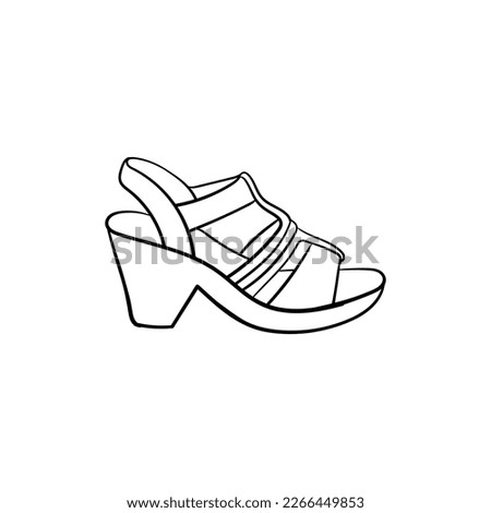 Shoes woman outline creative design
