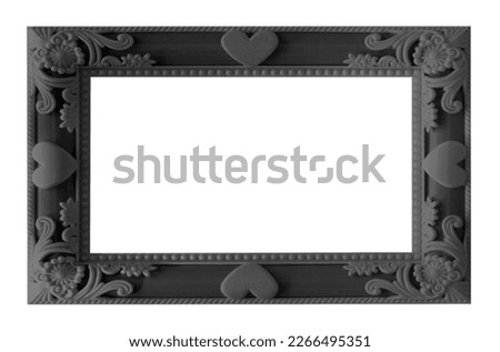 Color wooden photo frame isolated white background