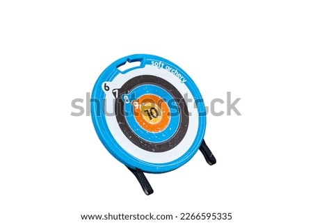 Round archery target isolated on white.