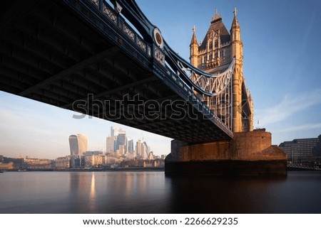 Tower Bridge at sunrise, London