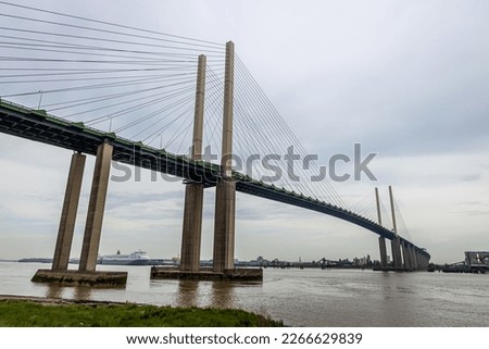 Dartford Crossing, a twin roadway over the Thames, made up of the Dartford Tunnel  the Queen Elizabeth II Bridge