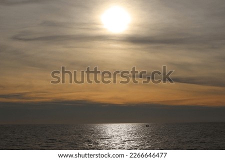 sunset landscape in Liguria, Italy 