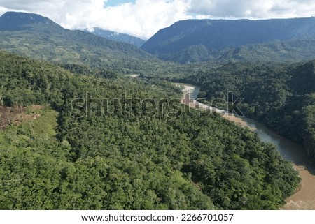 Amazon Forest in Putumayo, Colombia. With beautiful river. 