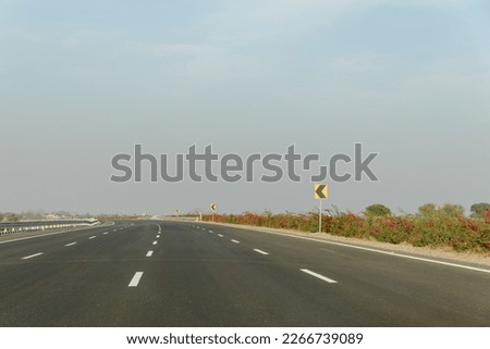 Delhi–Mumbai Expressway, Indian highways, traffic on Eastern Peripheral expressway, Kundli Manesar expressway, DelhiHaryana, India,  Royalty-Free Stock Photo #2266739089