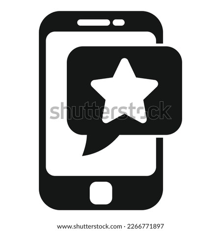 Rate phone app icon simple vector. Customer feedback. Client service