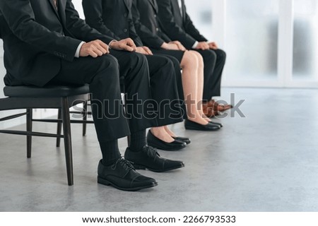 Lining group of young men and women. Group interview. job hunting. Royalty-Free Stock Photo #2266793533