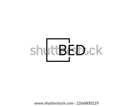 BED Letter Initial Logo Design Vector Illustration
