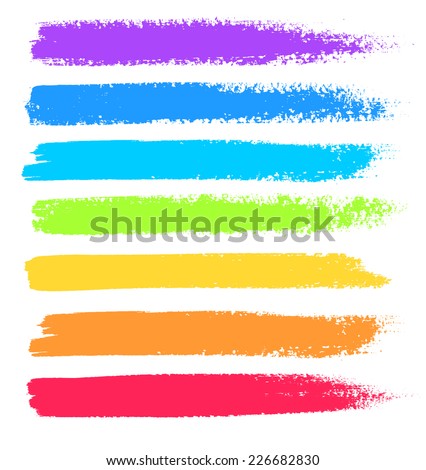 Bright colors vector marker stains Royalty-Free Stock Photo #226682830