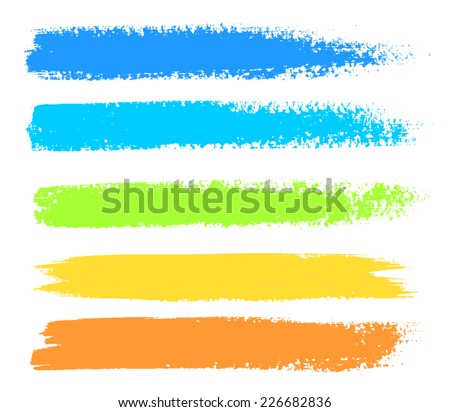 Bright colors vector marker stains Royalty-Free Stock Photo #226682836