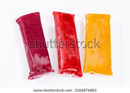 Tasty Pulp Of Fruit Frozen; Pulps Of Various Flavors Royalty-Free Stock Photo #2266876883
