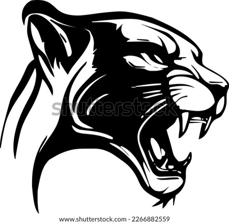 cougar ing, vector illustration, black color