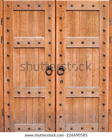 Ancient wooden door background